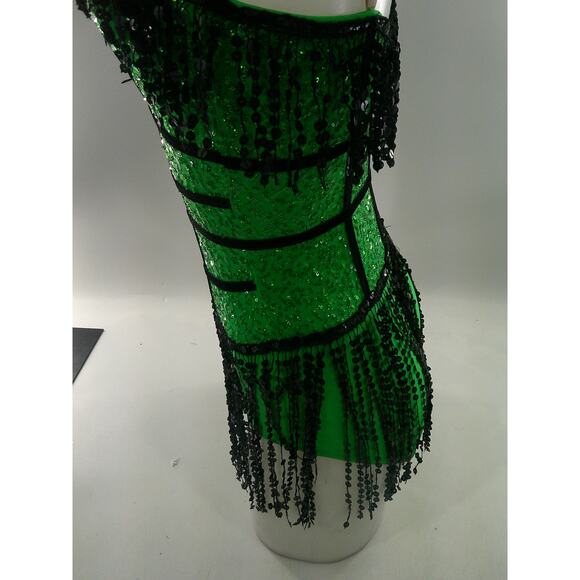 Dance Costume Small Adult Green A Wish Come True V1850 Jazz Tap Musical Theater - Picture 4 of 5